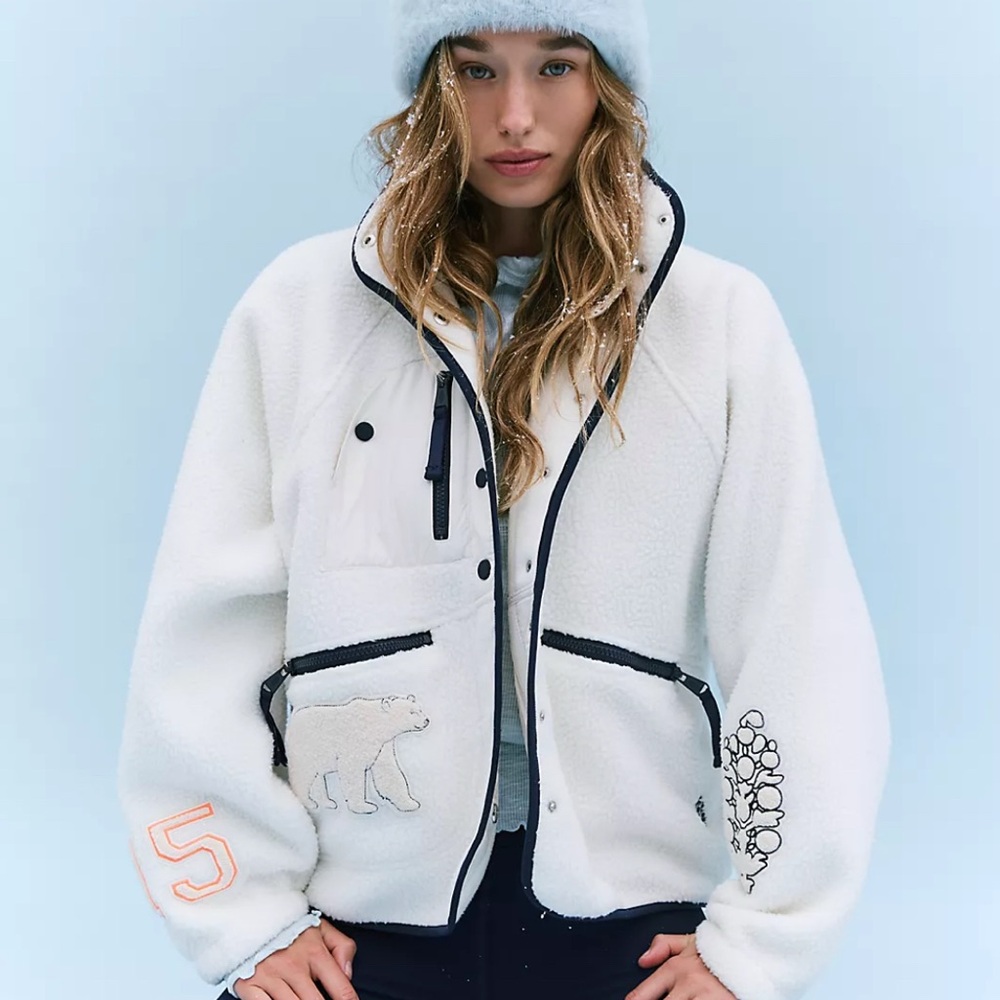 ✨NWT✨FREE PEOPLE FP MOVEMENT OVERSIZED SNAP UP FLEECE JACKET